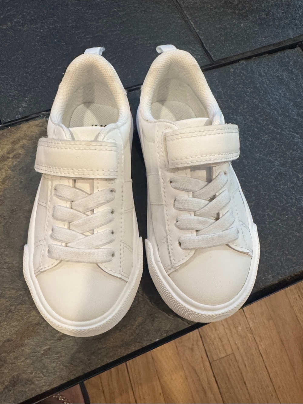 H&M White Kids Velcro & Lace-Style Sneakers
